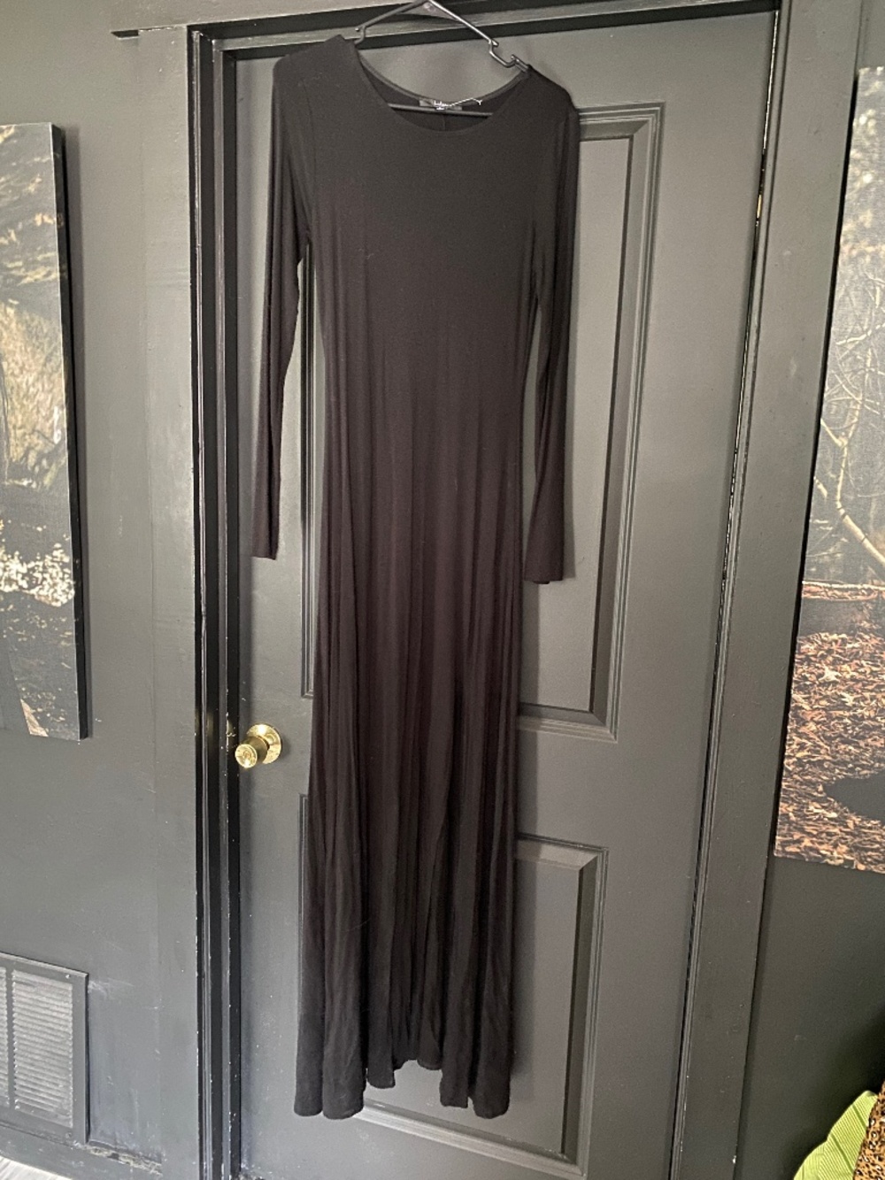 Lulu's black long sleeve maxi dress